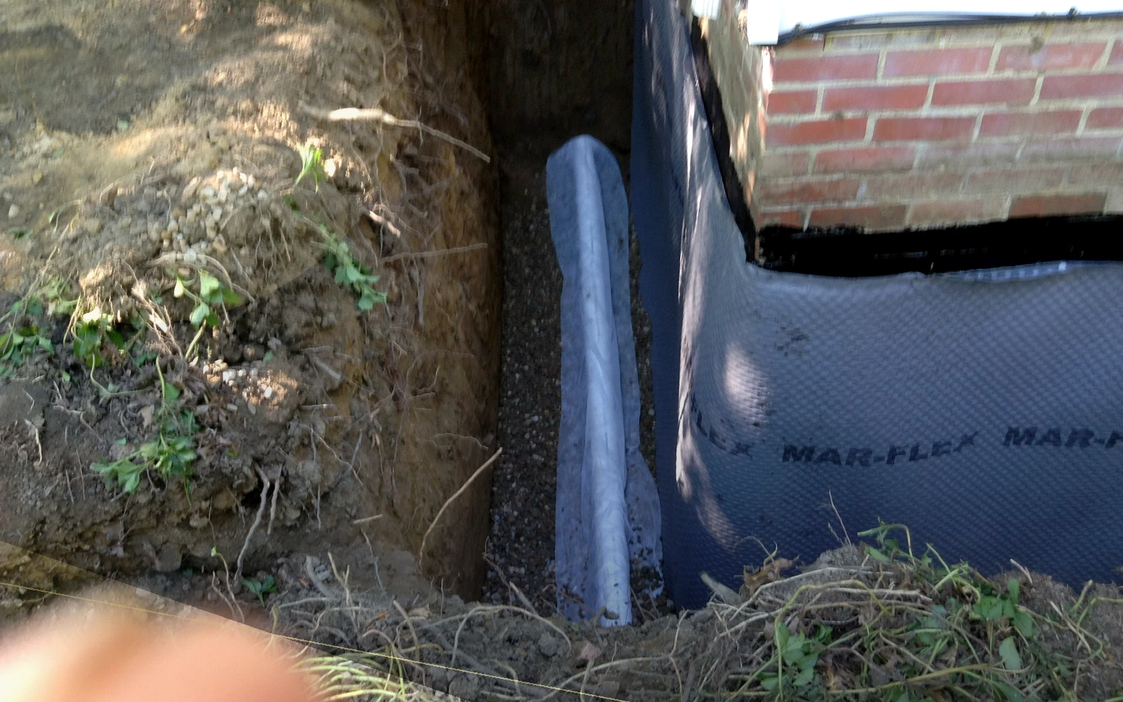 Exterior waterproofing work